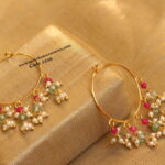Hoops with Ruby and Emerald Drops