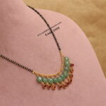 Black Beads with Emerald Beads and Ruby Drops