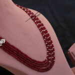 Ruby and Pearl Mala with CZ Pendant