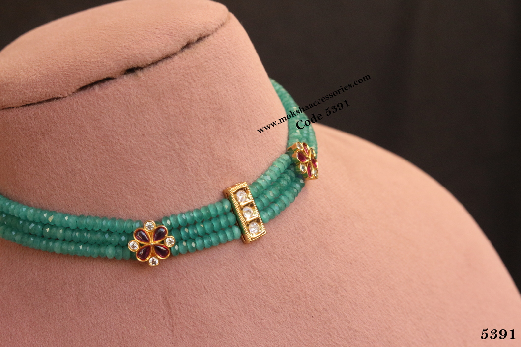 5391.jpg Choker with CZ Pendants - Image 1