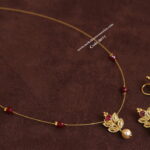 Invisible Chain with Gold Pendant Set