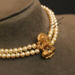 Lakshmi Pendant with Swarovski Pearl Choker