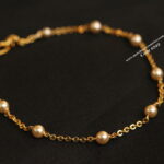 Gold Chain Bracelet with Swarovski Pearl