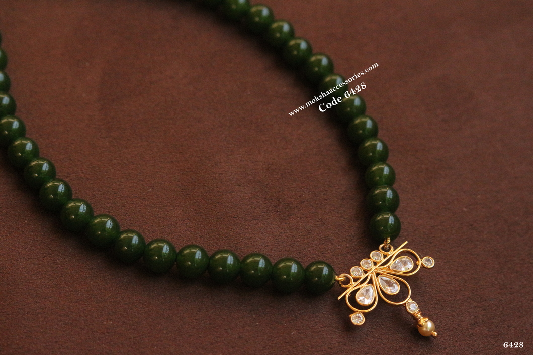 6428.jpg CZ Pendant with Agates - Image 1