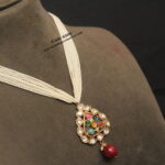 Navratan Pendant with Pearl Chain