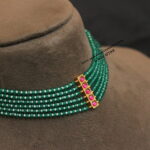 Jadaukundan Pendant with Emerald and Pearl Choker