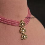 Kundan Pendant with Pink Beads