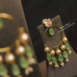 Chandbali Earrings with CZ Changeable Studs with Back Screw