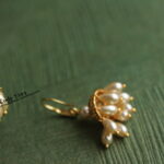 Rice Pearl Real Swarovski Jhumki