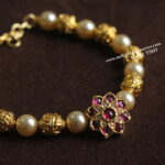 Jadaukundan Kada with Gold Balls and Swarovski Pearl