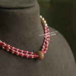 CZ Ball with Pink Beads and Swarovski Pearl