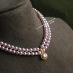 CZ Diamond Alike Pendant with Pearls