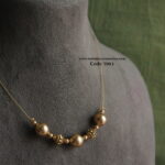 Invisible Chain with Swarovski and Antique Gold Pendants