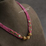 Jadaukundan Pendants with Antique Gold Balls and Real CZ Beads