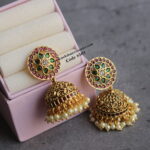 Ruby and Emerald Stone Jhumki