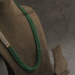 CZ Pendant with Emerald Beads Haram