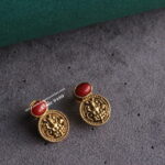 Lakshmi Devi Nakshi Coral Stone Studs