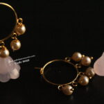 Hoops with Glass Jhumki and Swarovski Pearls