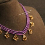 Real CZ Crush Beads with Jadaukundan Pendants and Rice Pearl Drops