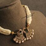 Mozonite CZ Pendant Pearl Choker