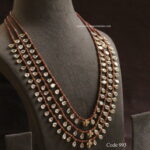 Brick Color Moon Stone Beads with CZ Drops
