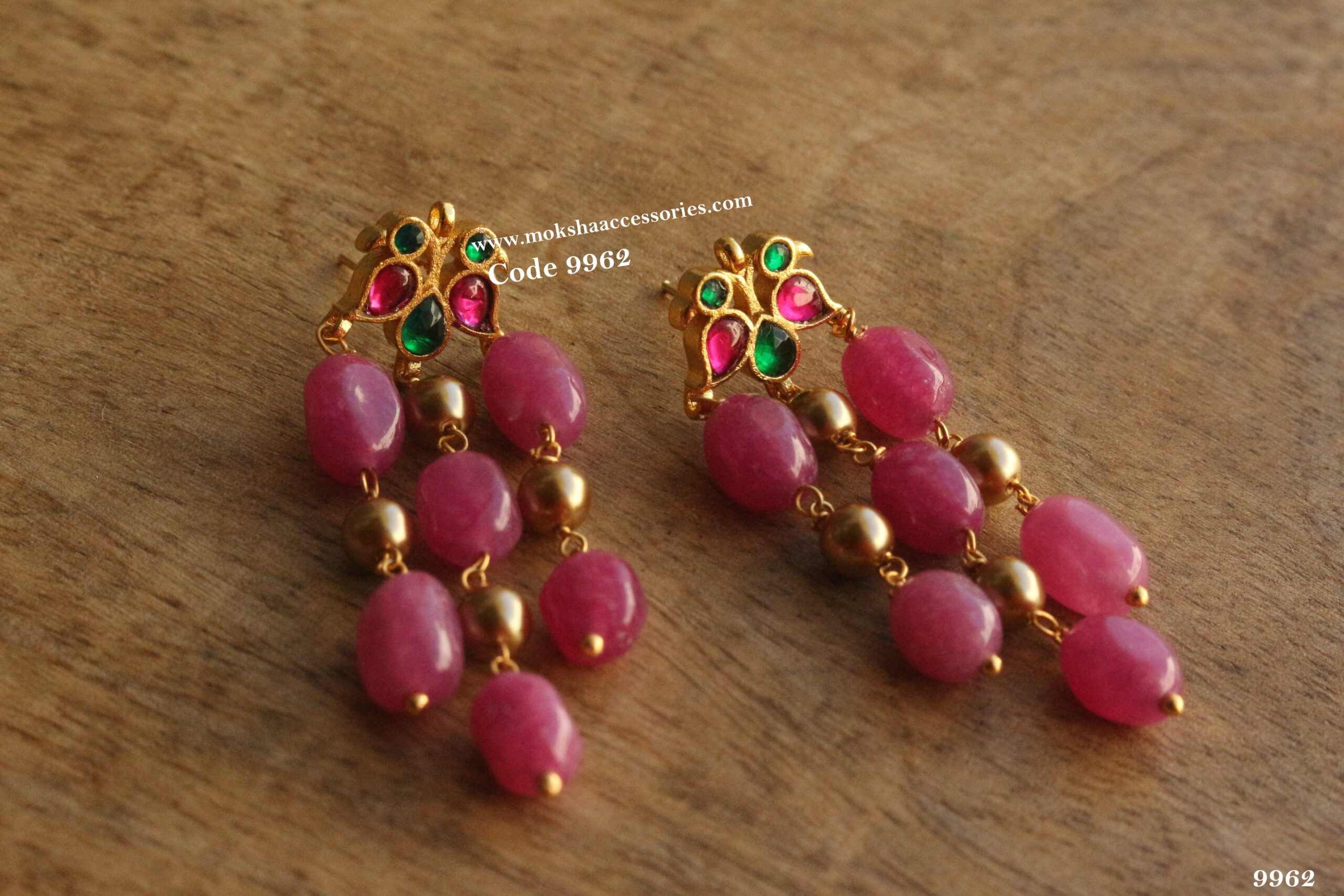 9962-scaled-1.jpg Jadaukundan Earrings with Onyx and Swarovski Pearls - Image 1