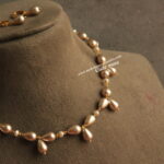 Shell Pearl Drops Necklace with Earrings