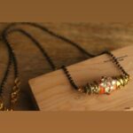 Real Coral Pendant with Black Beads
