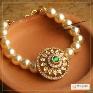 CZ pearl bracelet with adjustable rings – Moksha Designer Accessories