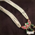 Jadaukundan pendant with pearl chain – Moksha Designer Accessories